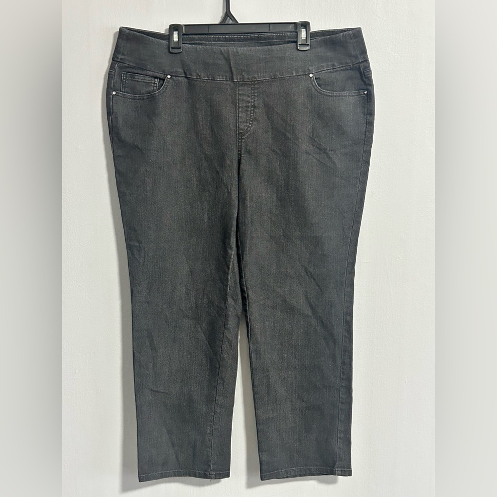 Denim & Company Black Stretch Ankle Pants